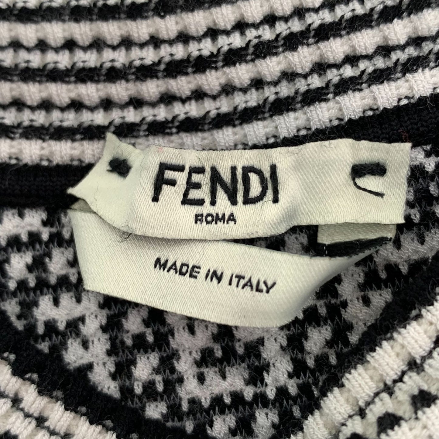 Fendi Gray Logo Monogram Full-Print Crewneck Short-Sleeve Dress (Size XS)