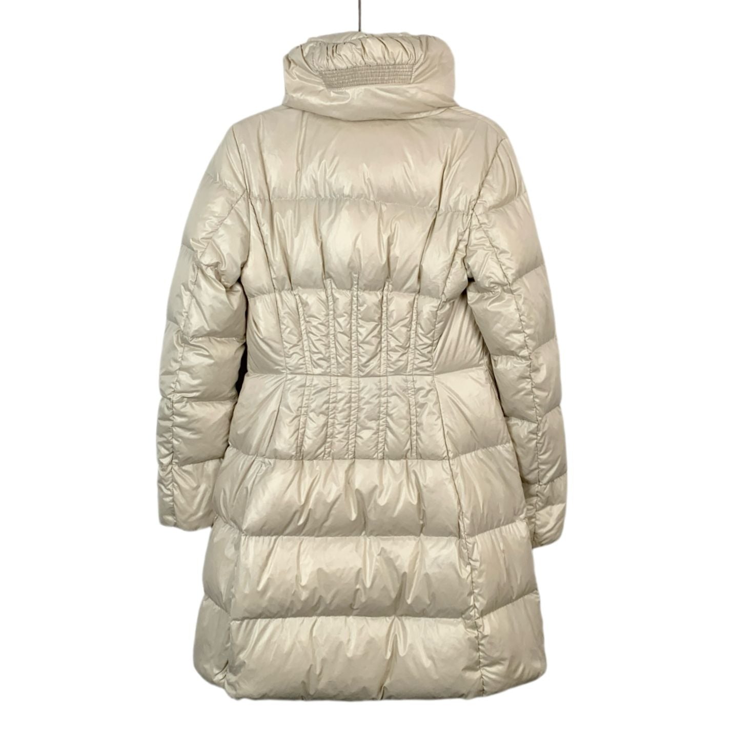 Moncler Womens Beige Down Puffer Coat Joinville Series XS Nylon & Polyamide High Neck Zipper Closure New With Tags