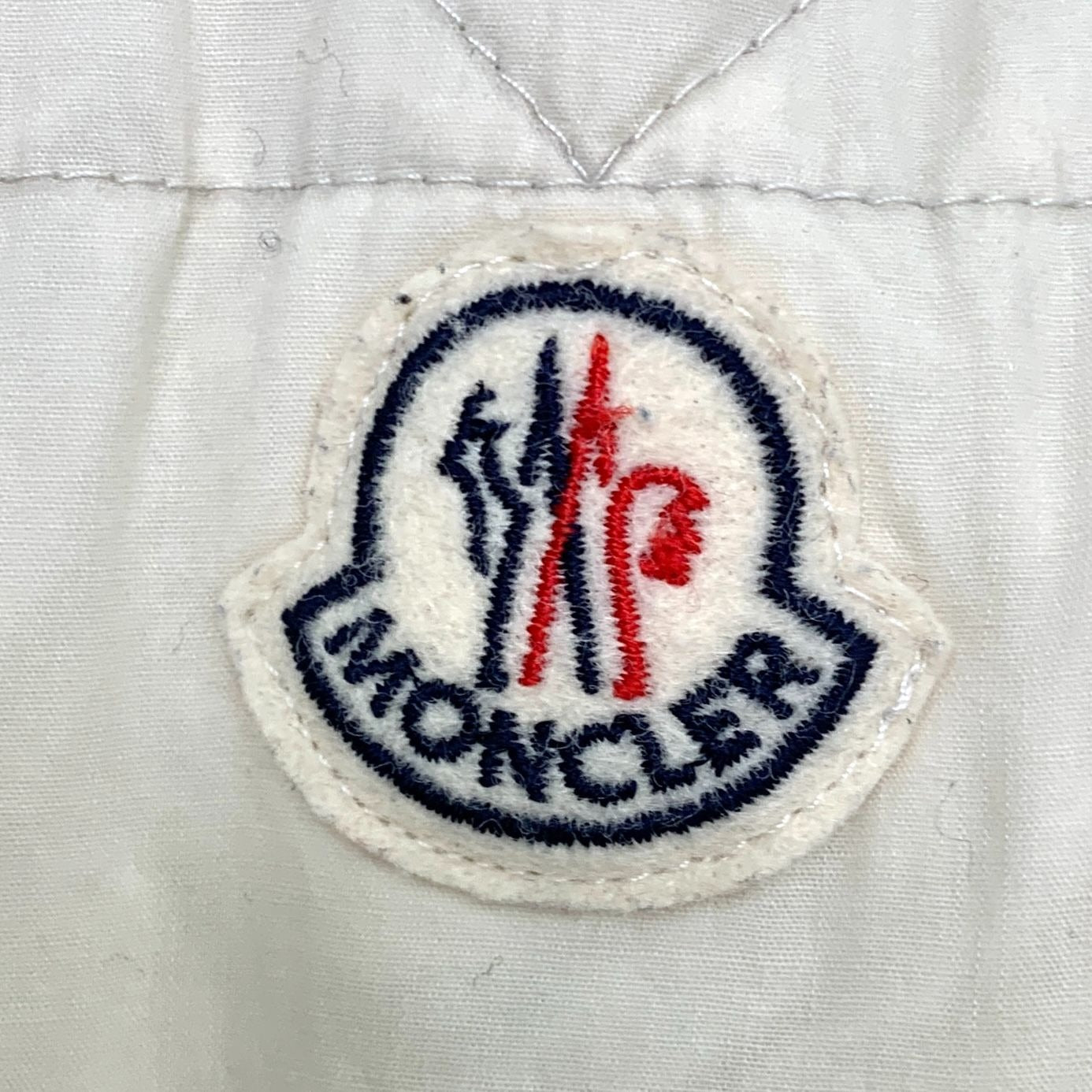 Moncler Montclar Series Off-White Logo Patch Hooded Down Jacket (Size 2/M)