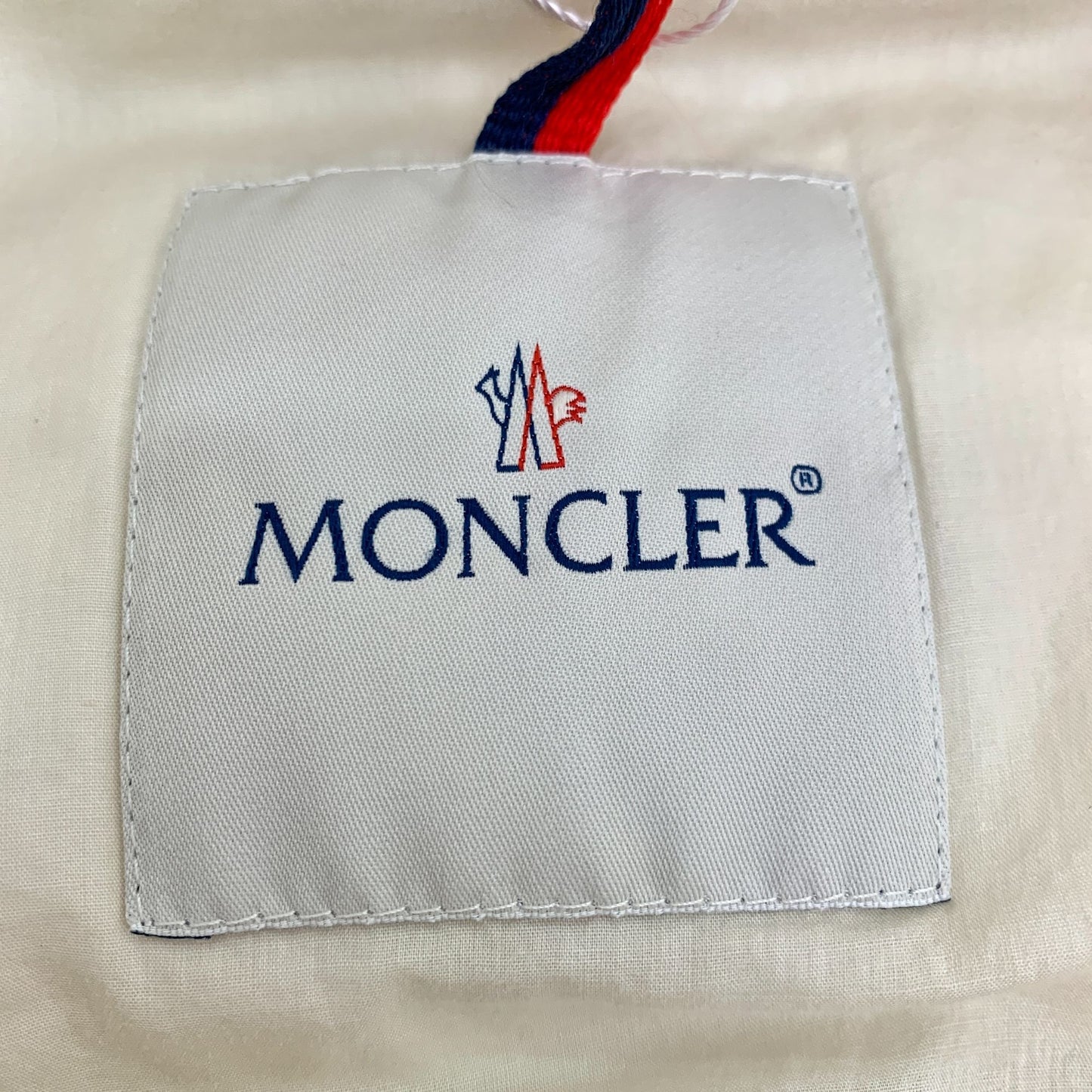 Moncler Montclar Series Off-White Logo Patch Hooded Down Jacket (Size 2/M)