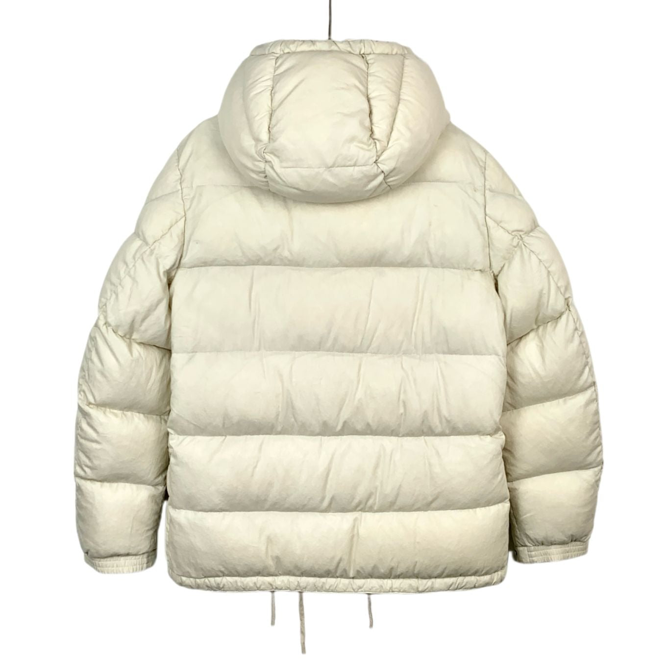 Moncler Montclar Series Off-White Logo Patch Hooded Down Jacket (Size 2/M)