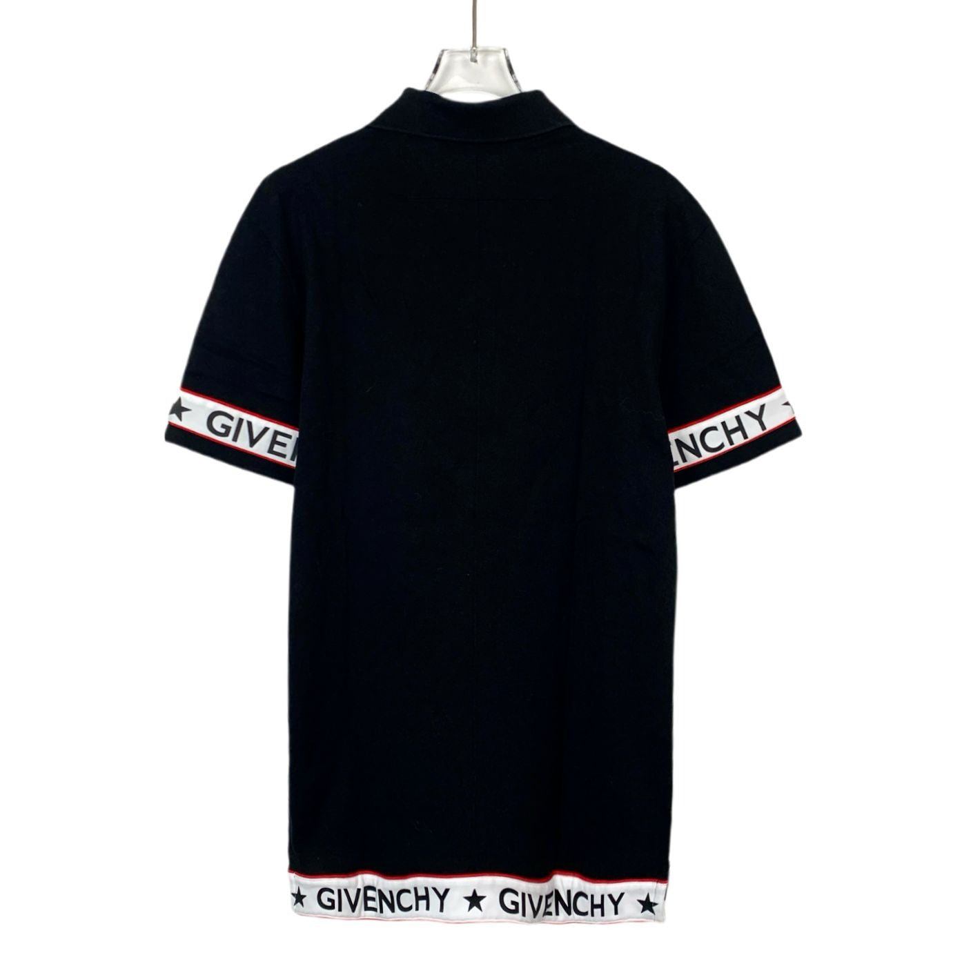 Thom Browne Mens Polo Shirt Size 0 XS Cotton Navy With Givenchy Sleeve Details