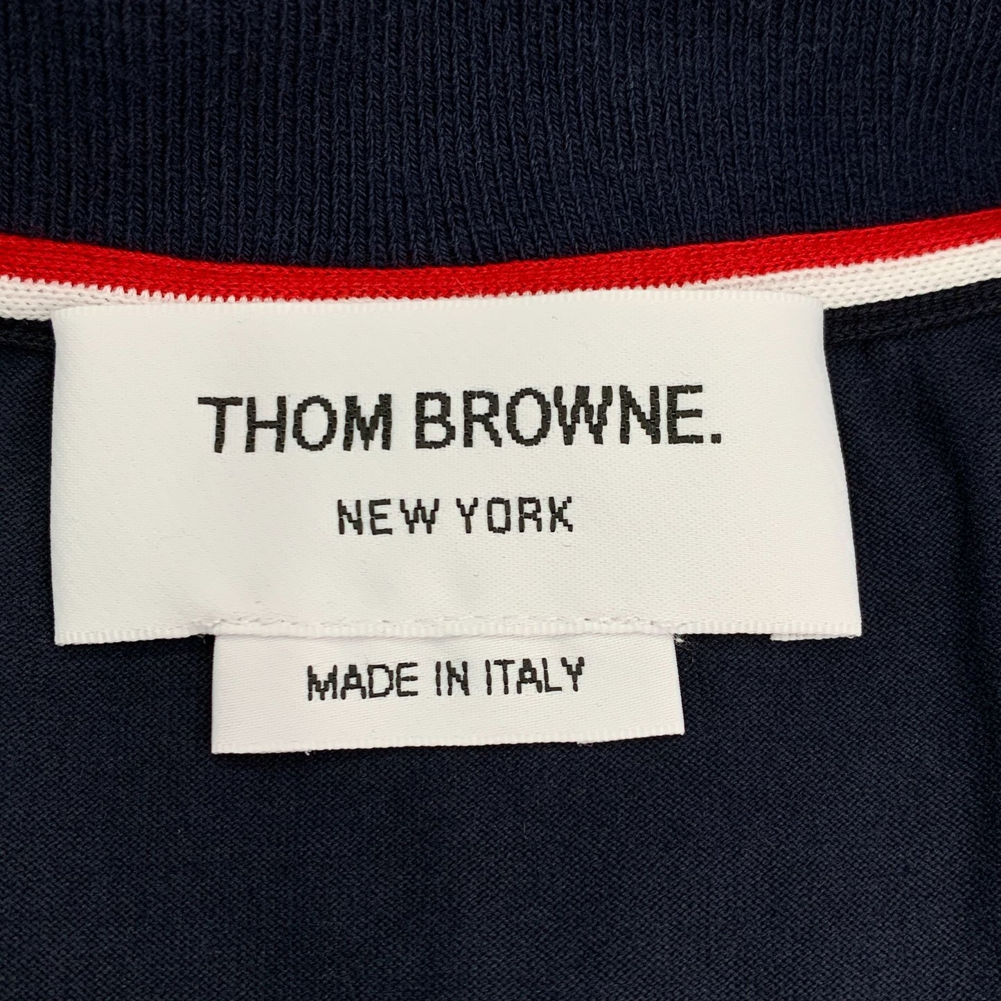 Thom Browne Mens Polo Shirt Size 0 XS Cotton Navy With Givenchy Sleeve Details