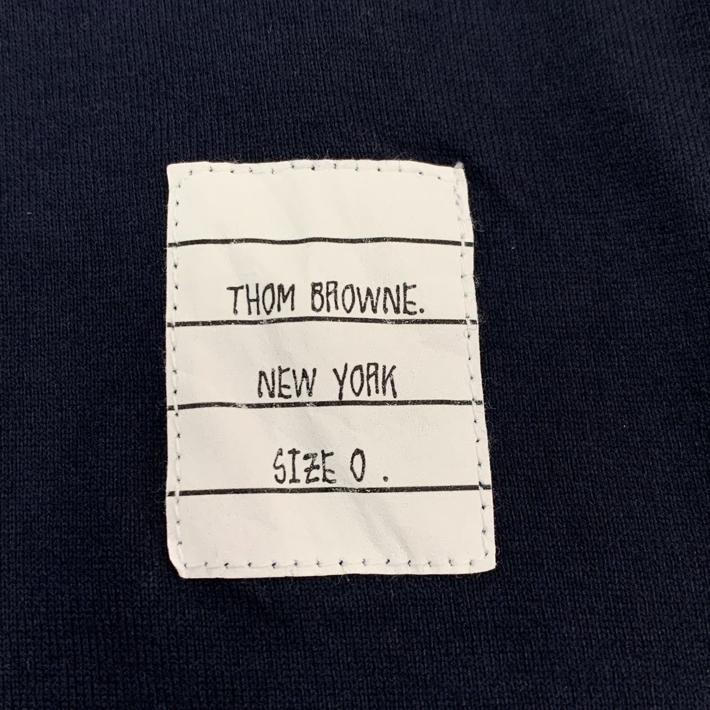 Thom Browne Mens Polo Shirt Size 0 XS Cotton Navy With Givenchy Sleeve Details