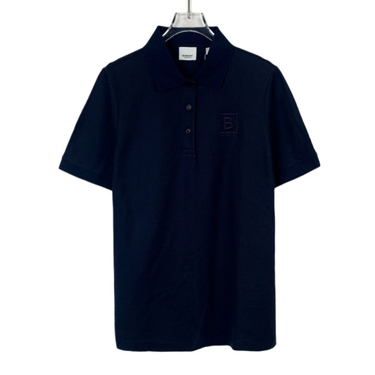 Burberry Mens Navy Cotton Polo Shirt Large