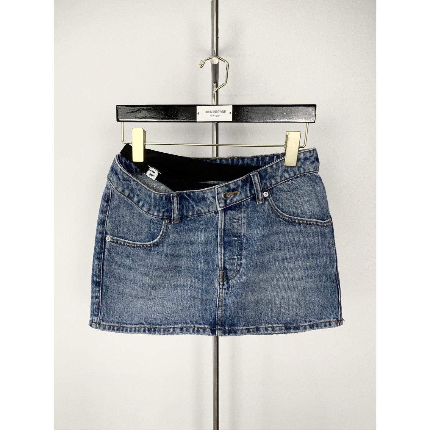 Alexander Wang Womens Irregular Denim Bikini Skirt