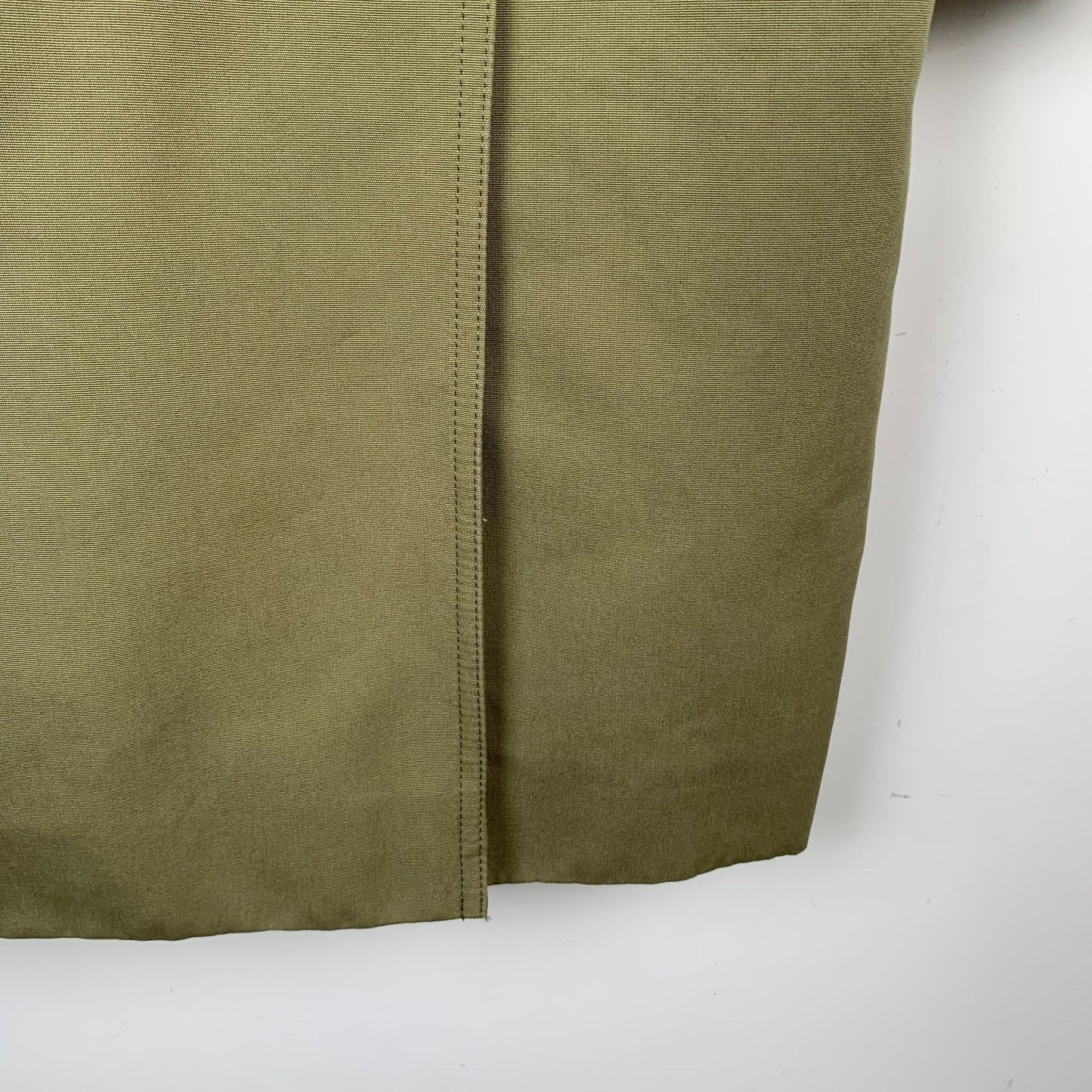 Burberry  Military Green Double-Breasted Trench Coat (Size 42)