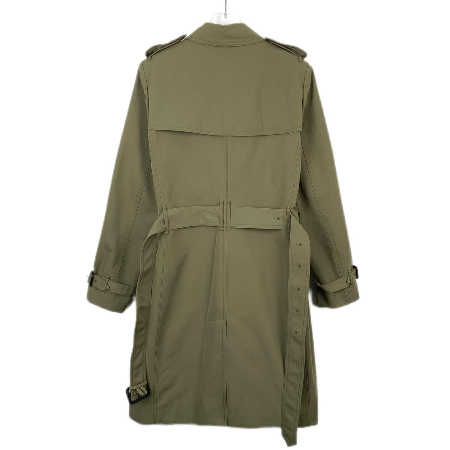 Burberry  Military Green Double-Breasted Trench Coat (Size 42)