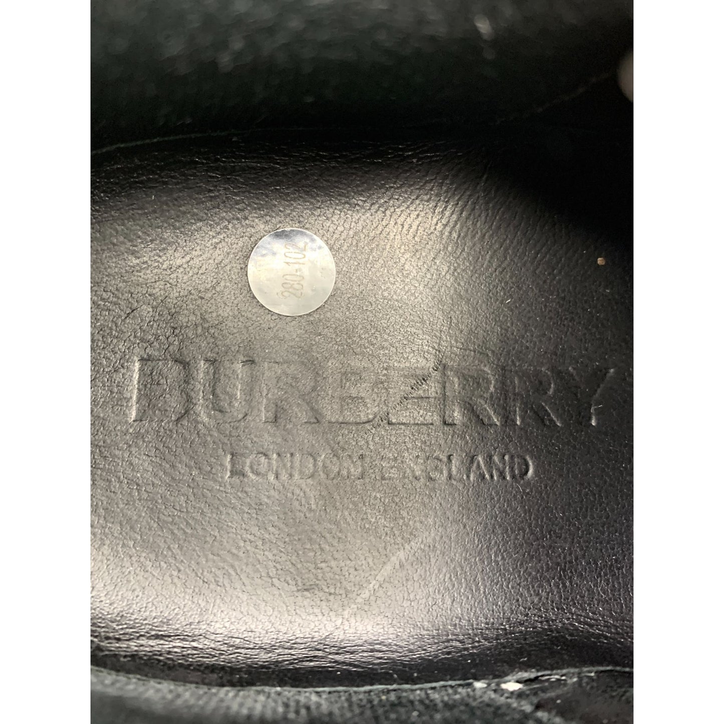 Burberry Black & White Logo Detail Leather Lace-Up Sneakers (Size 43)