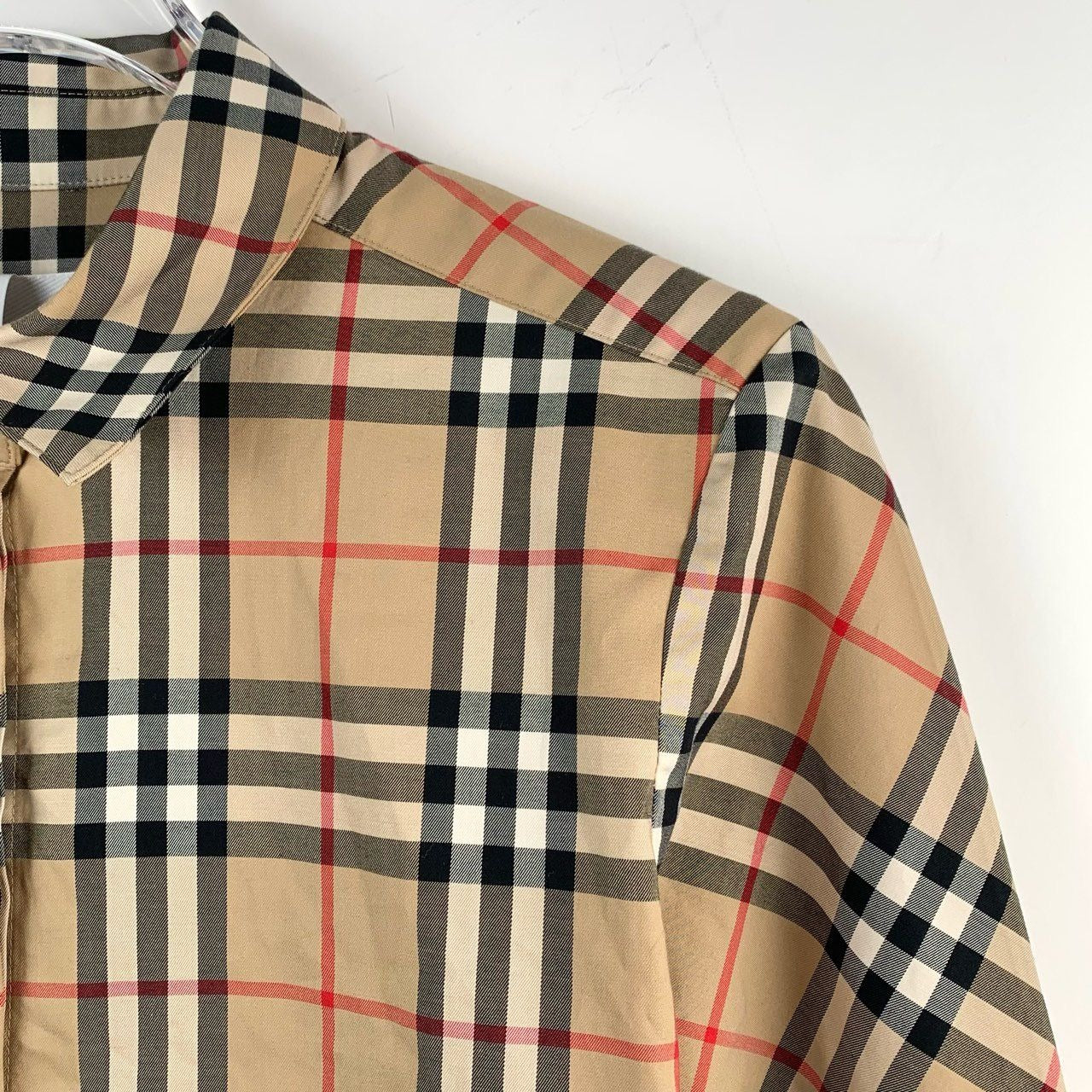 Burberry Classic Checked Long Sleeve Shirt Cotton Size 38 Original