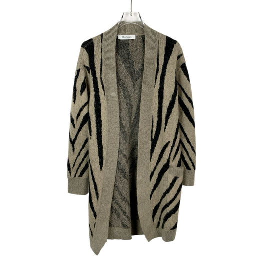 Maxmara Colorblock Zebra Pattern Mohair Knit Cardigan (Size XS)