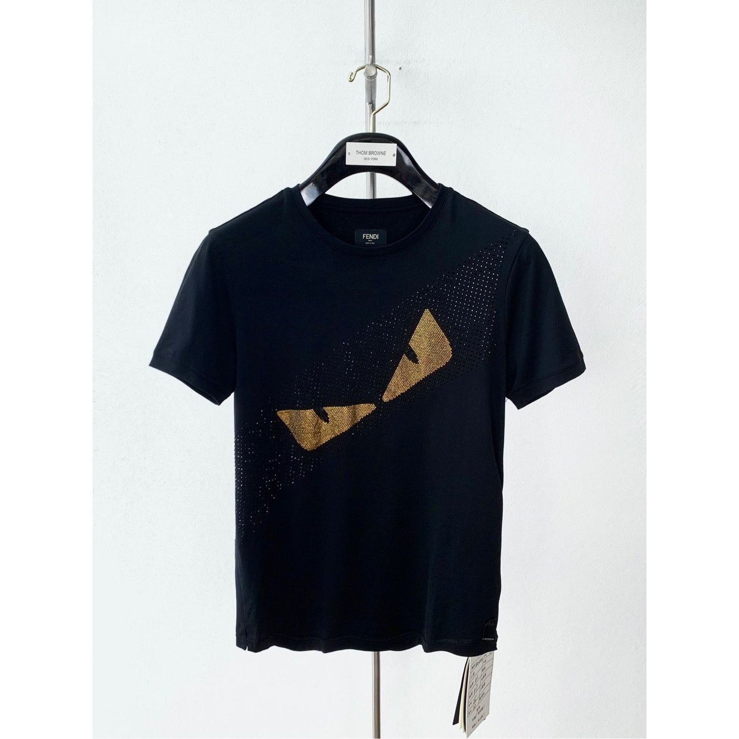 Fendi Little Monster Slant Eye Short Sleeve T-Shirt Black XS