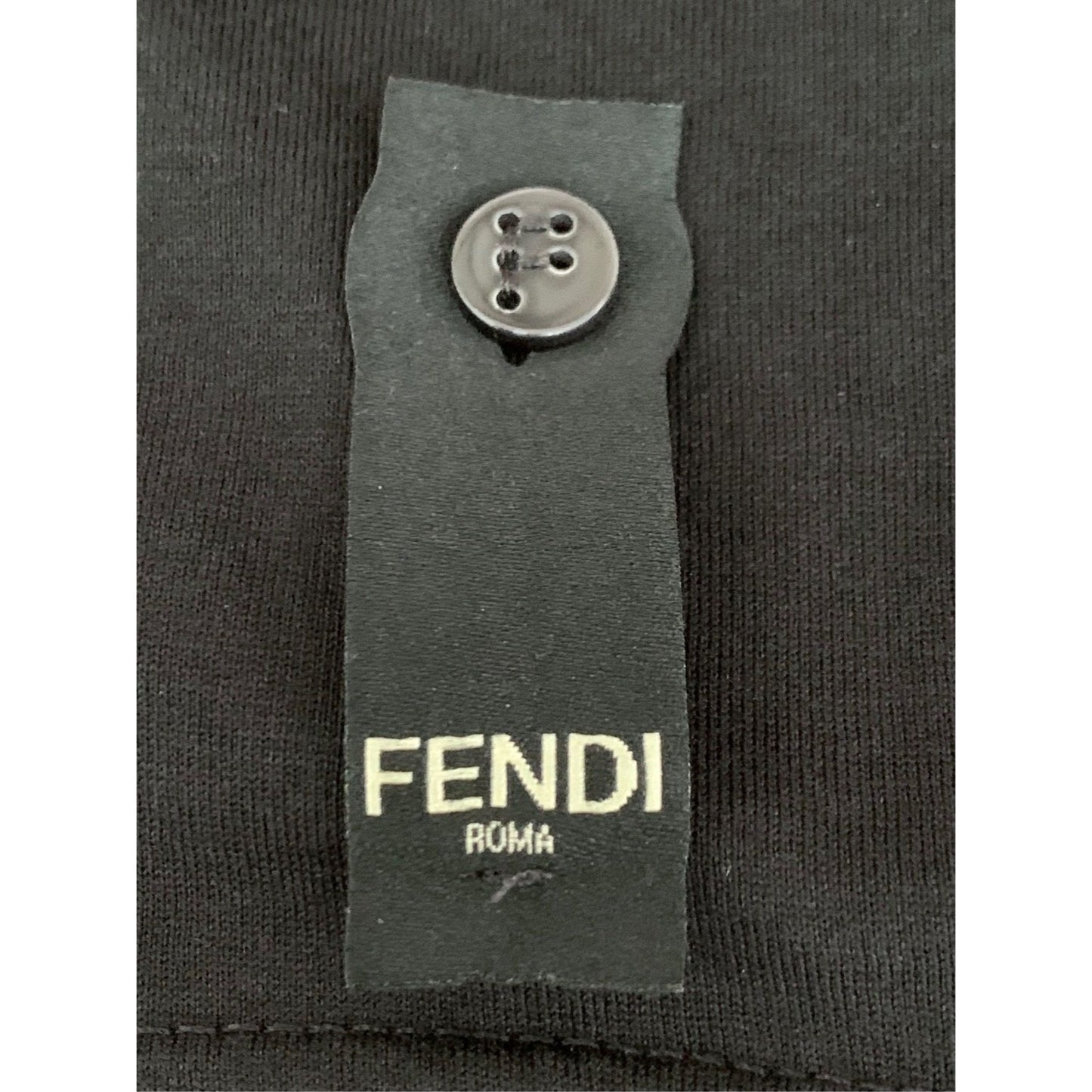 Fendi Little Monster Slant Eye Short Sleeve T-Shirt Black XS