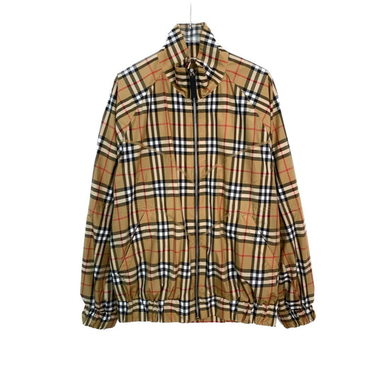 Burberry Classic Plaid Stand-Up Collar Zipper Jacket Brown Size S