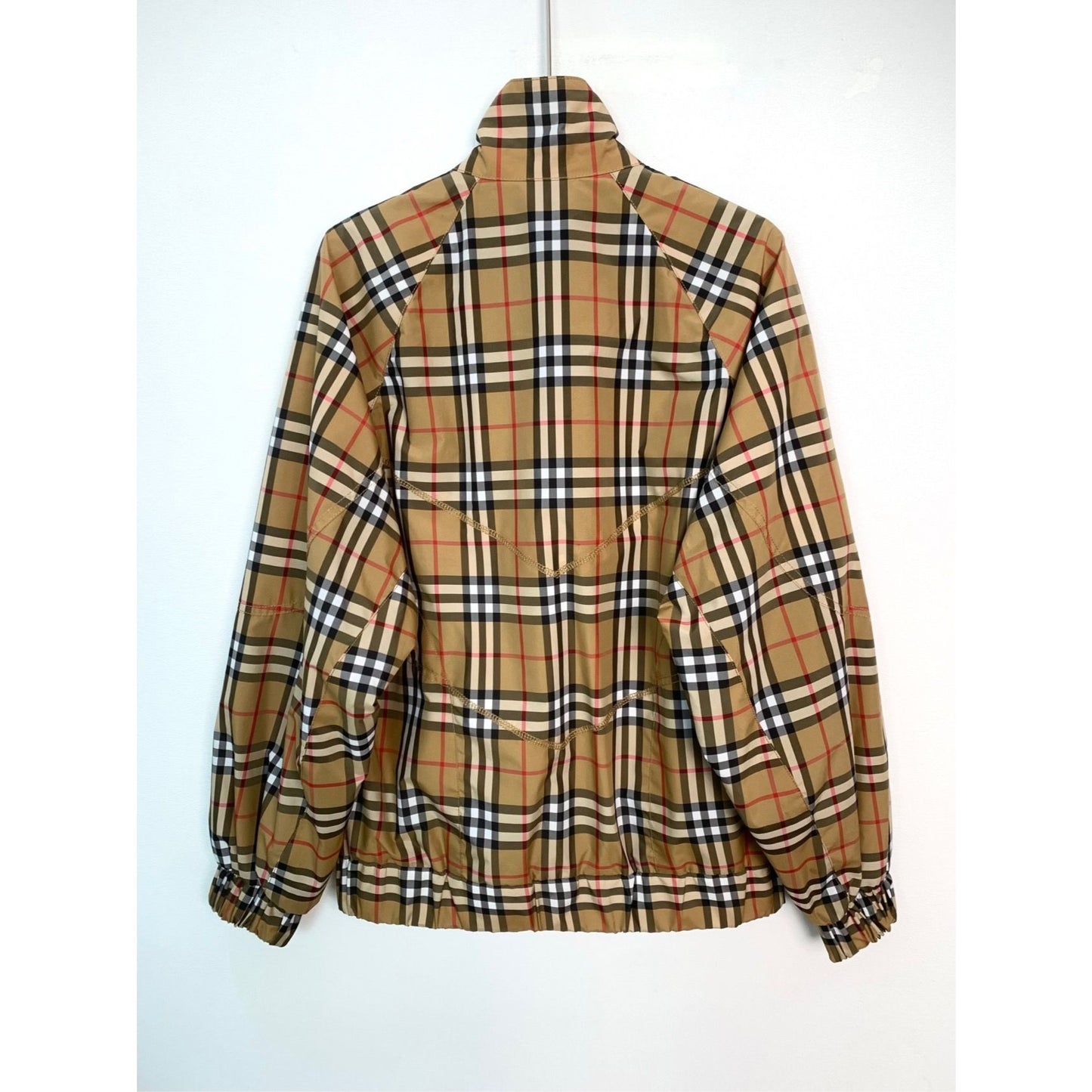 Burberry Classic Plaid Stand-Up Collar Zipper Jacket Brown Size S