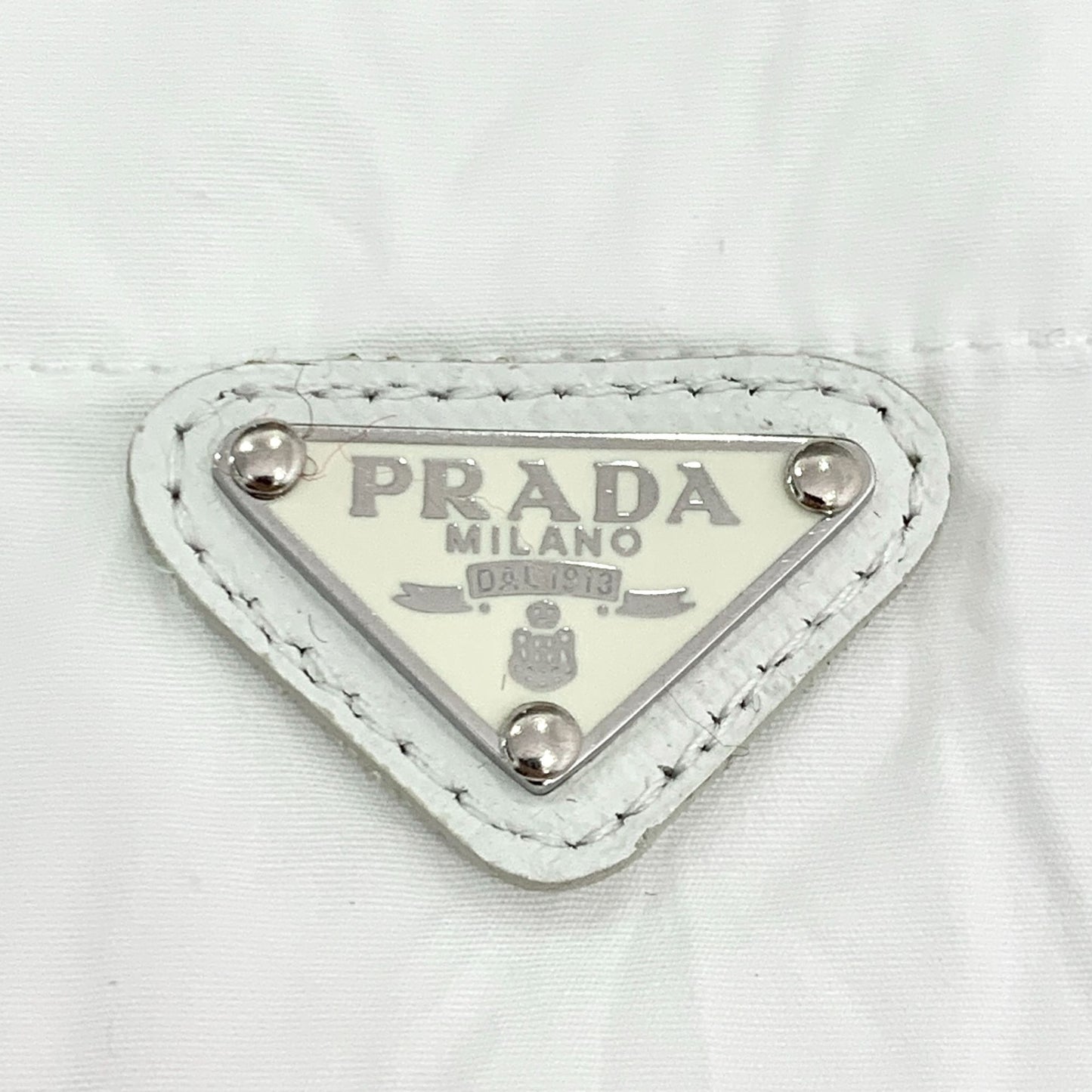 Prada White Short Sleeve Dress 36 XXS Half Zip Triangle Label No Belt