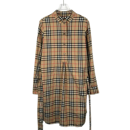 Burberry Classic Checkered Cotton Belted Shirt Dress (Size 38)