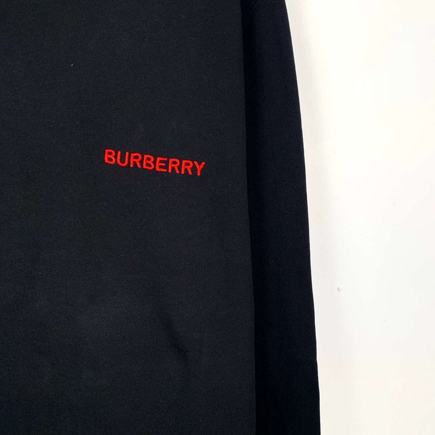 Burberry Black Logo Print Cotton Crewneck Sweatshirt (Size S)