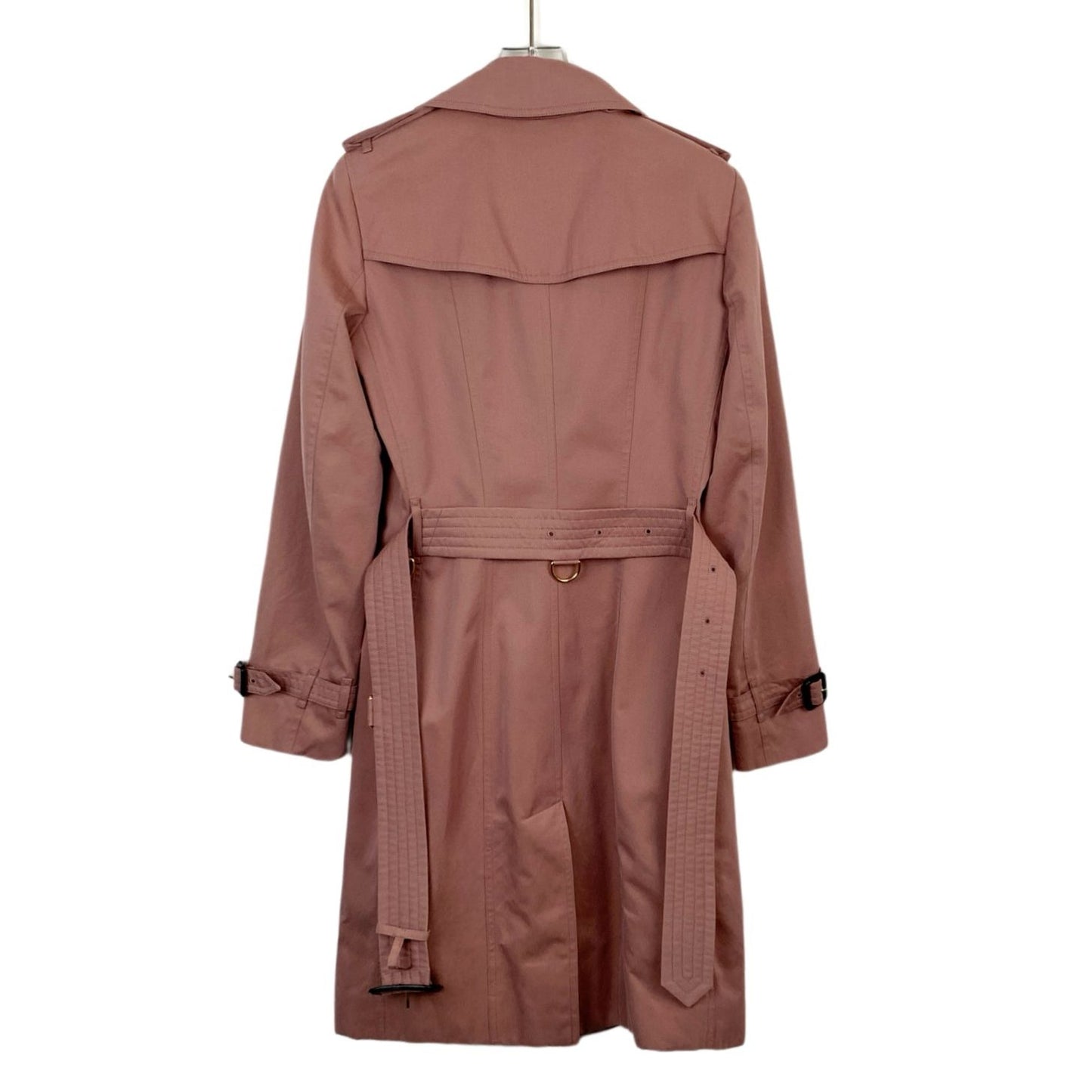 Burberry Dusty Pink Cotton Double-Breasted Trench Coat (Size XS)