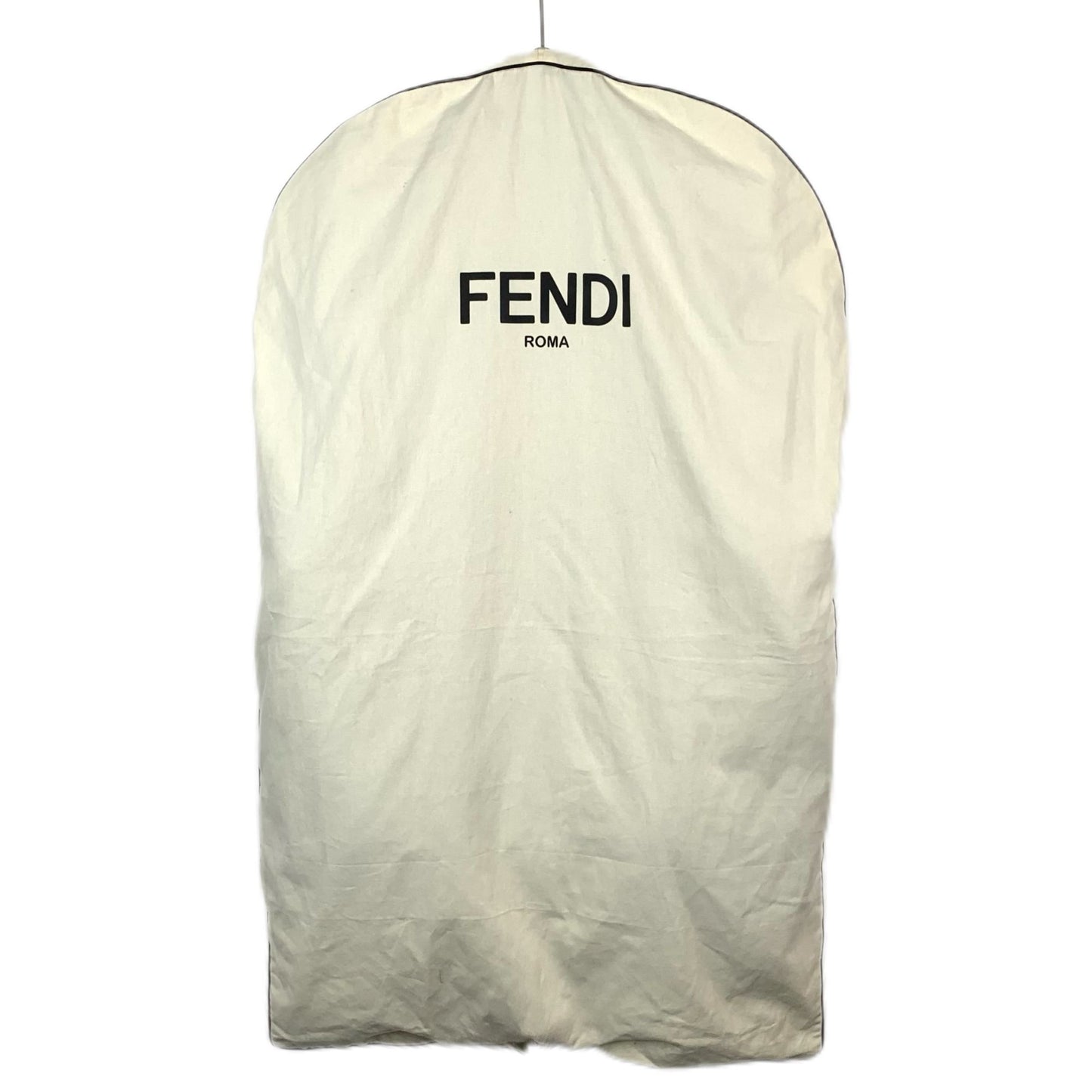 Fendi Navy Logo Letter-Print Hooded Zip Wool Jacket (Size L)