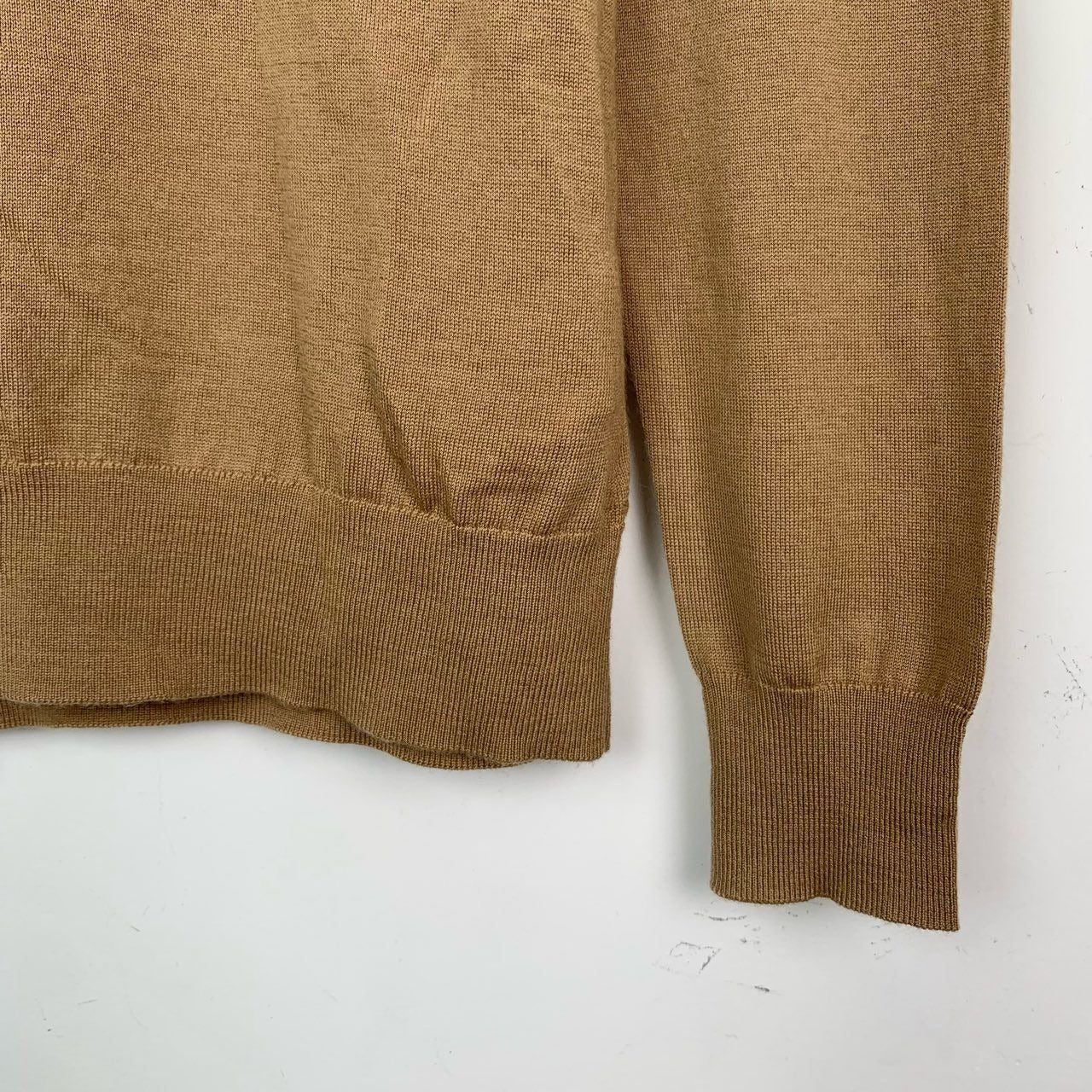 Burberry Brown Crew-Neck Wool Knit Sweater XS