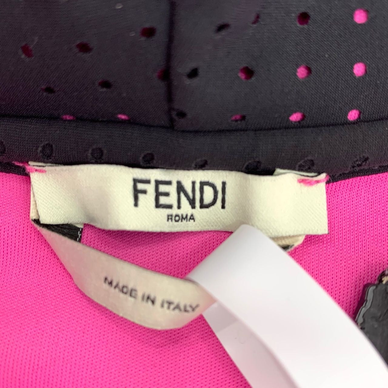 Fendi Womens Rose Pink Logo Embroidered Hoodie Jacket Size 40 Made In Italy