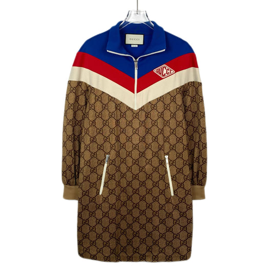 Gucci Color-Block Logo Monogram Zip-Up Dress (Size S)