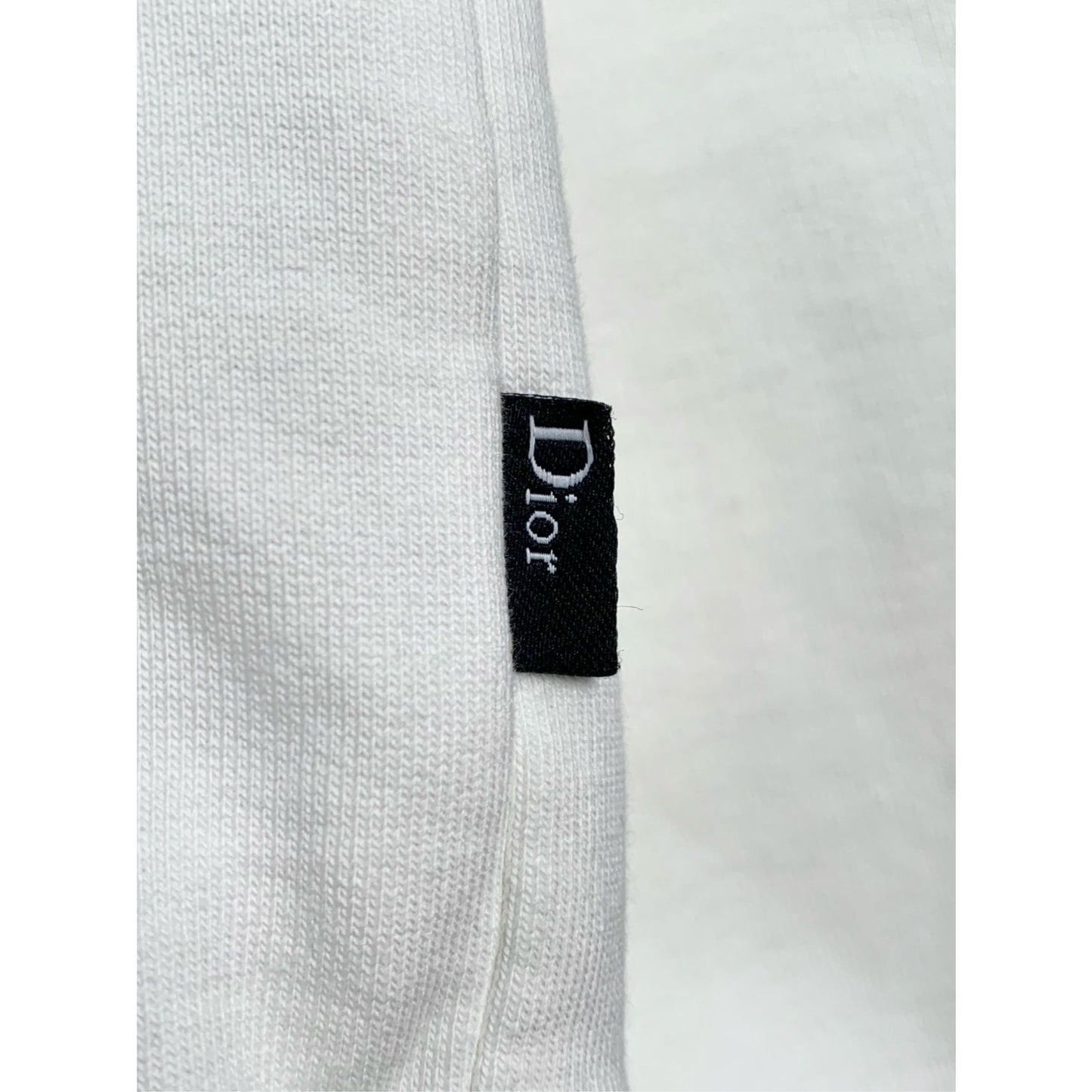 Dior White Bee Embroidered Sweatshirt M Size 100% Cotton Long Sleeve Made In Italy