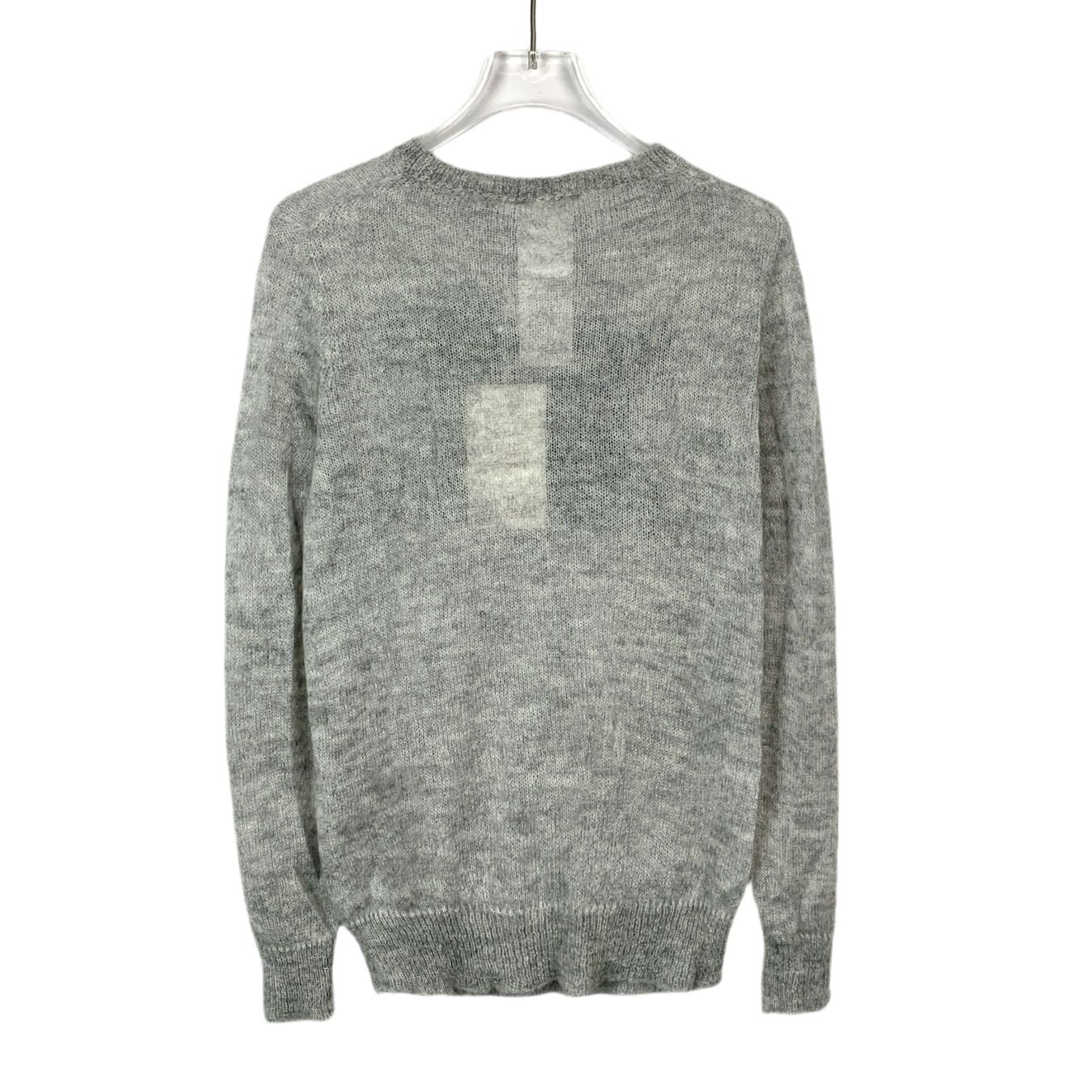 Max Mara Mohair Blend Sweater With M Letter Inset Crew-Neck XS