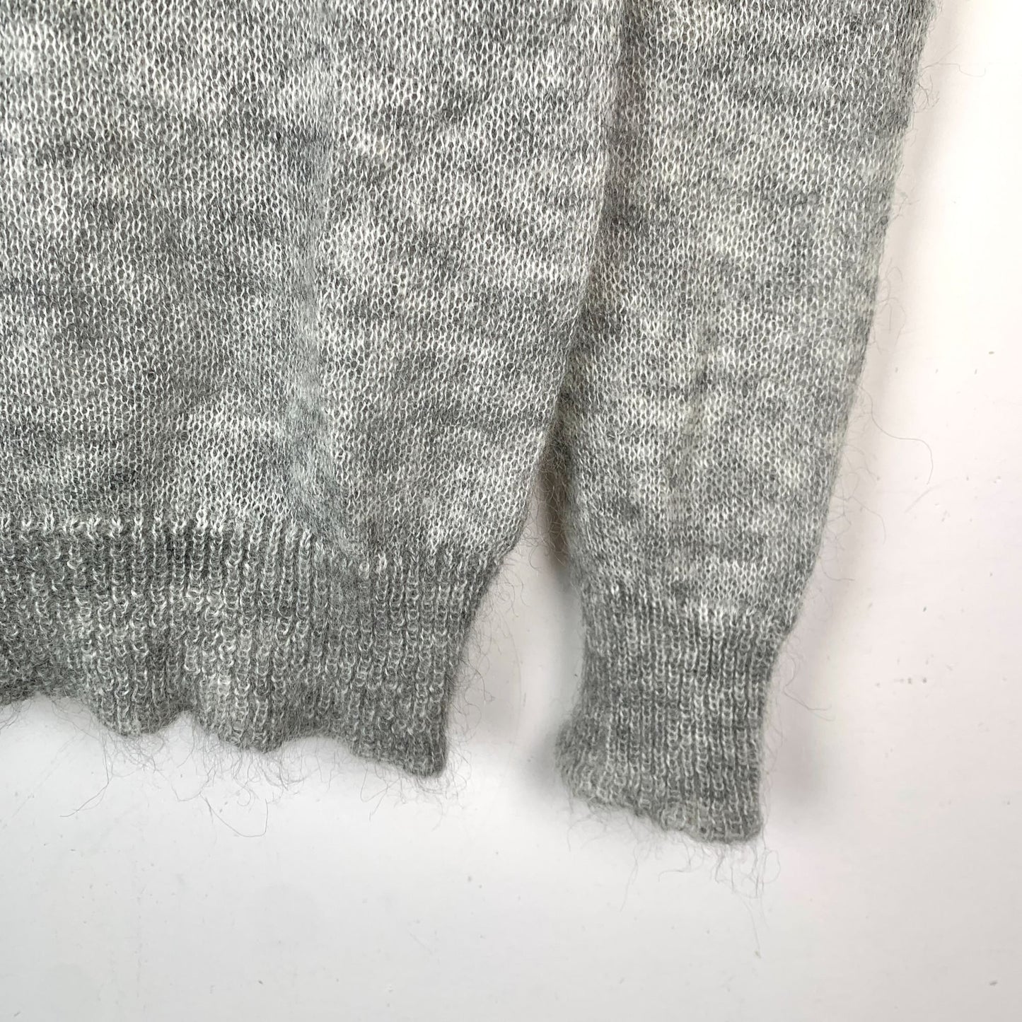 Max Mara Mohair Blend Sweater With M Letter Inset Crew-Neck XS