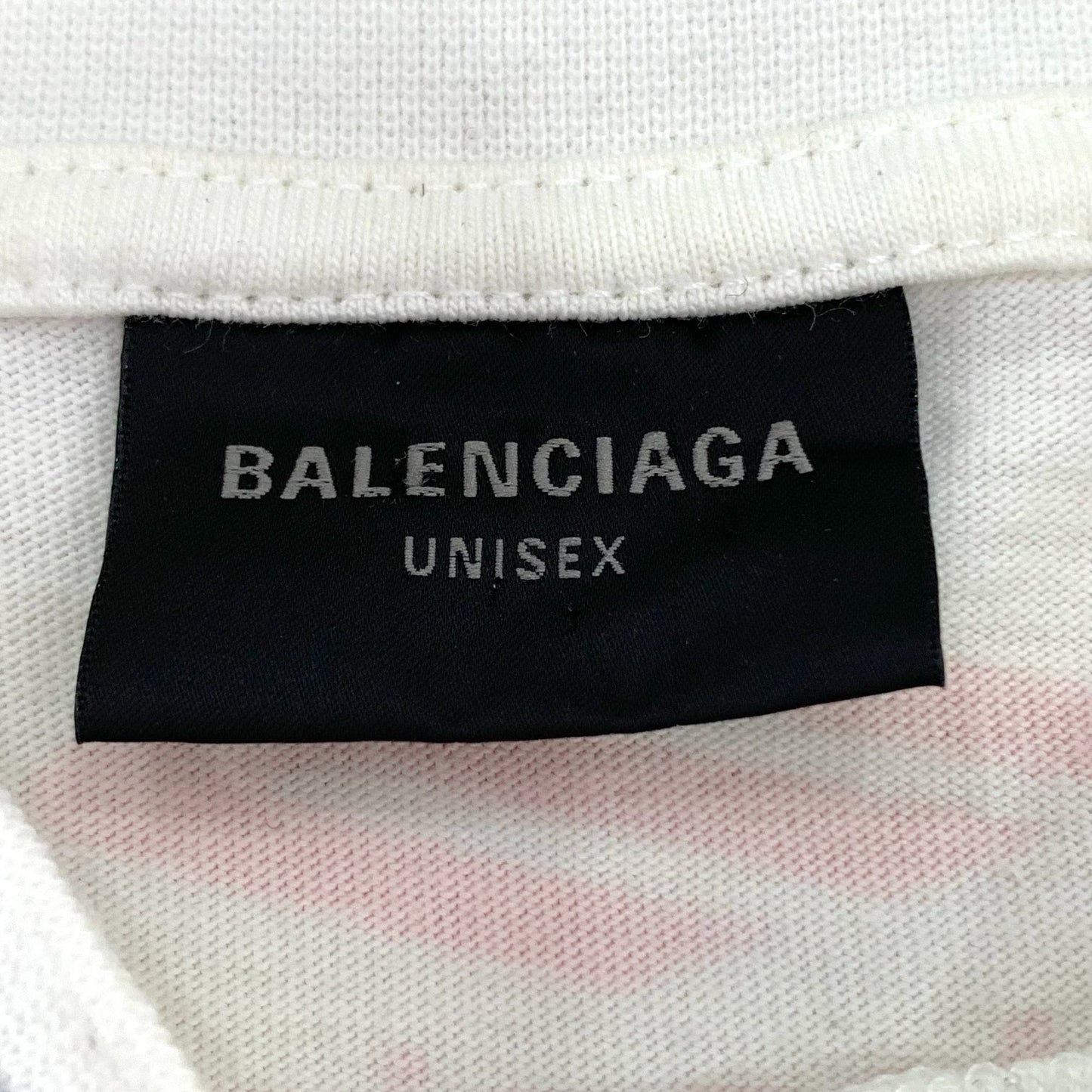 Balenciaga 2023 White Logo Print Cotton Long Sleeve Sweatshirt (Size L)