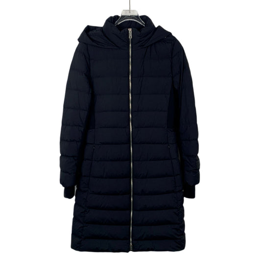 Burberry Black Hooded Zipper Long Down Jacket S