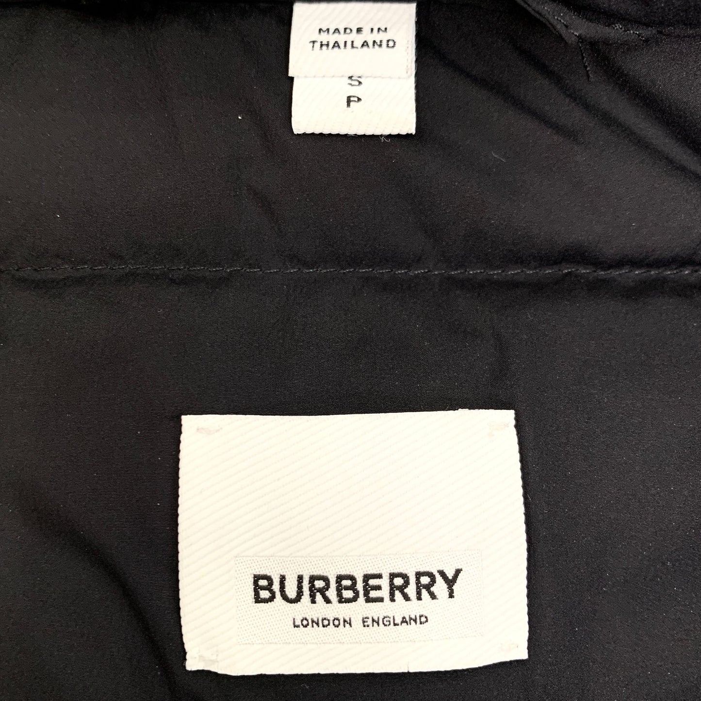 Burberry Black Hooded Zipper Long Down Jacket S