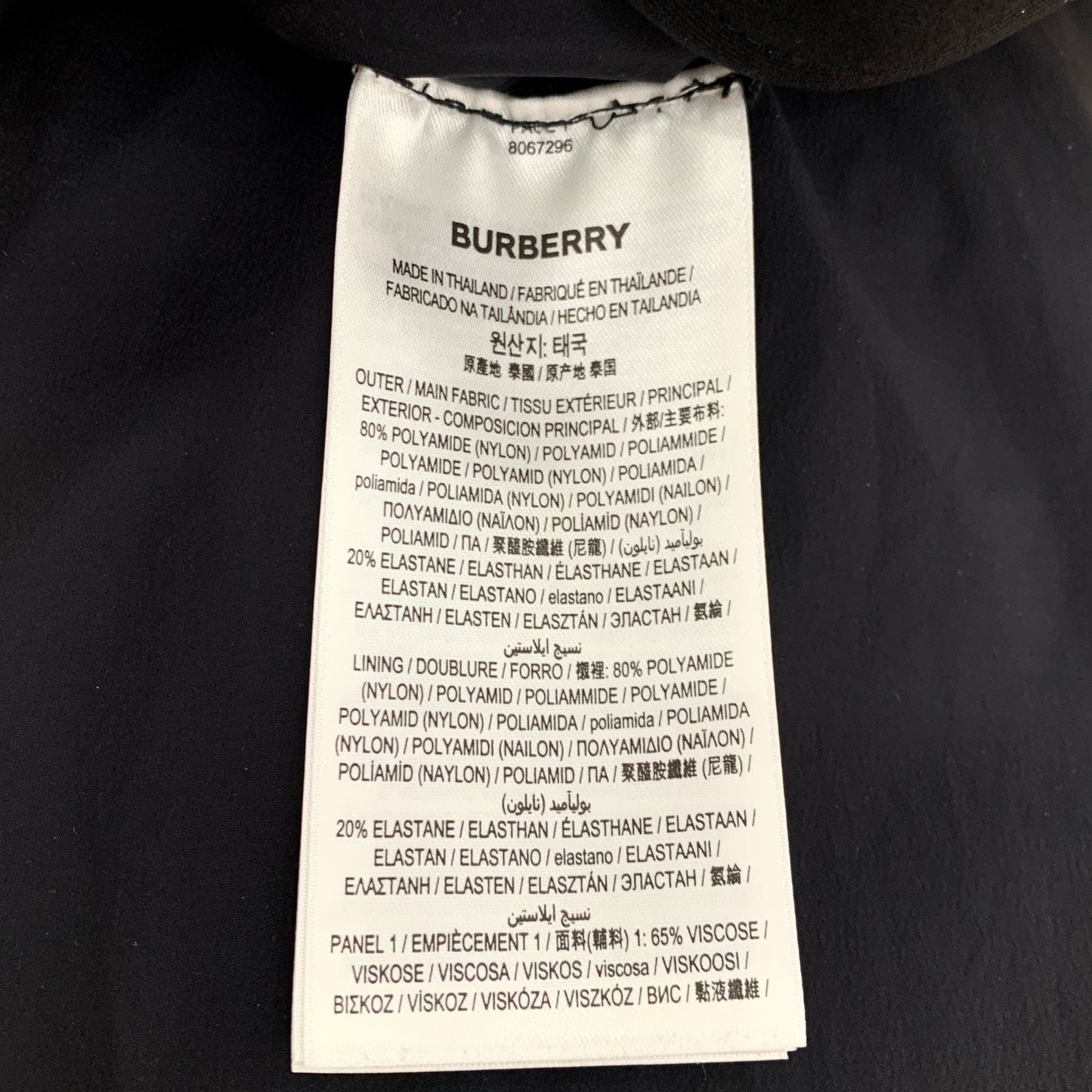 Burberry Black Hooded Zipper Long Down Jacket S