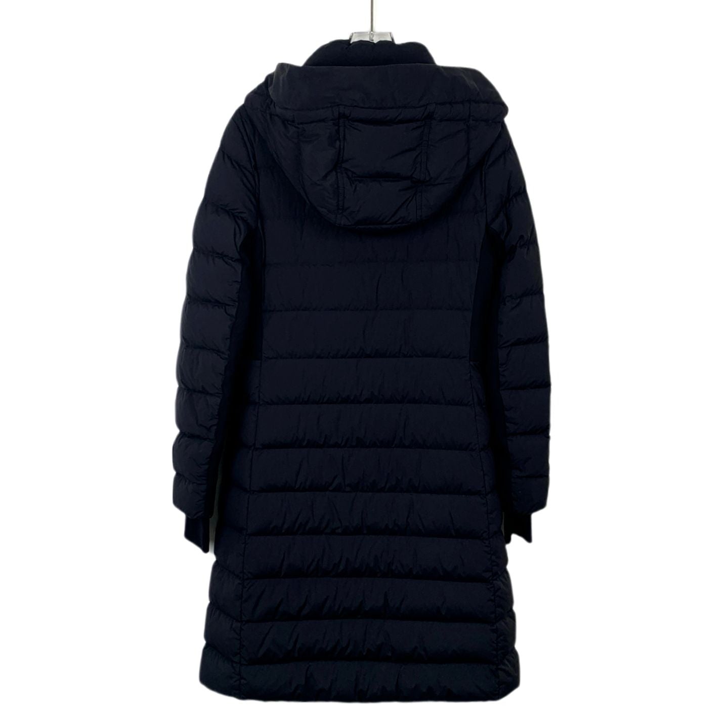 Burberry Black Hooded Zipper Long Down Jacket S