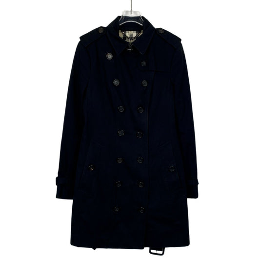 Burberry The Sandringham Black Trench Coat Medium Cotton Double Breasted Belted