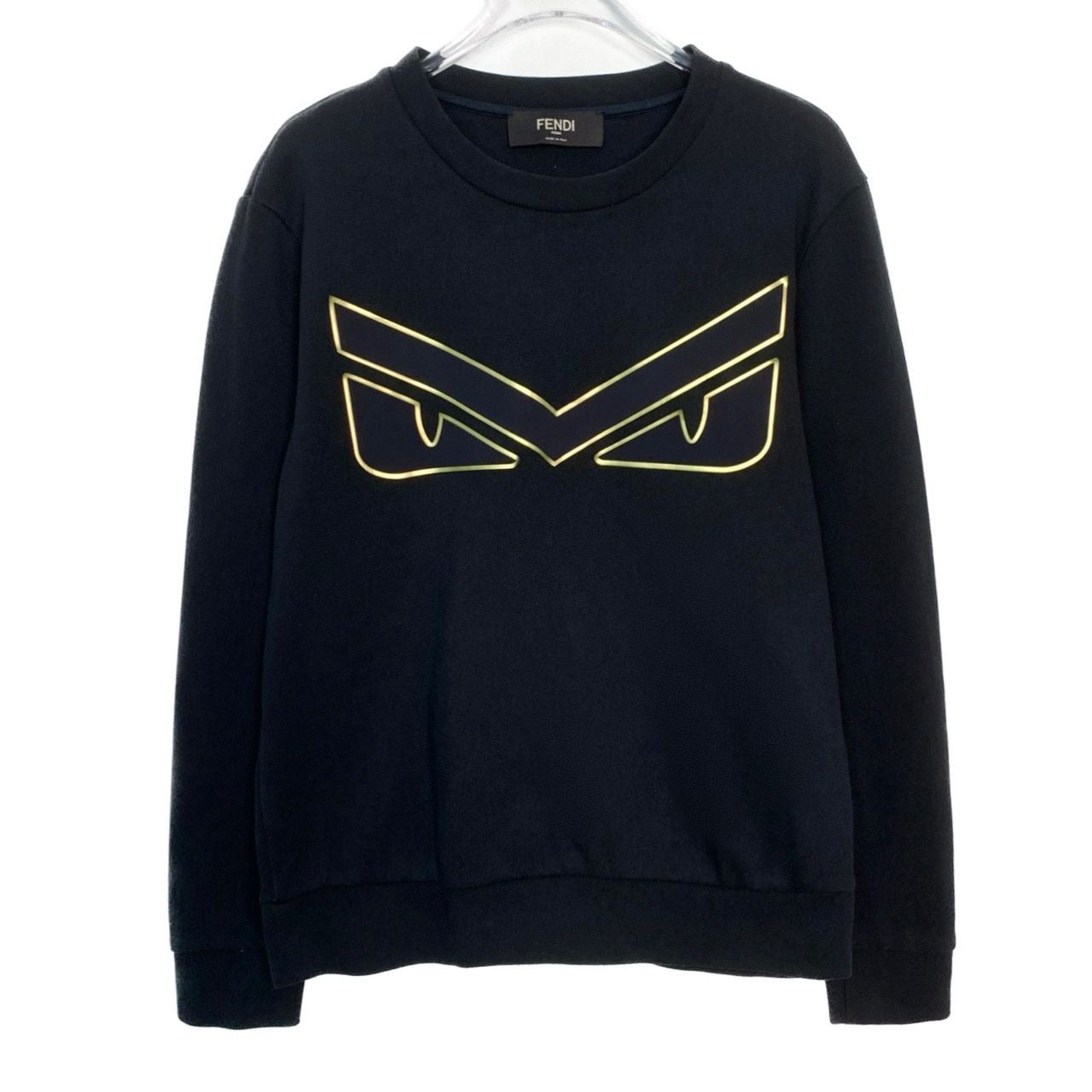 Fendi Black Sweatshirt With Monster Eyes Design XS