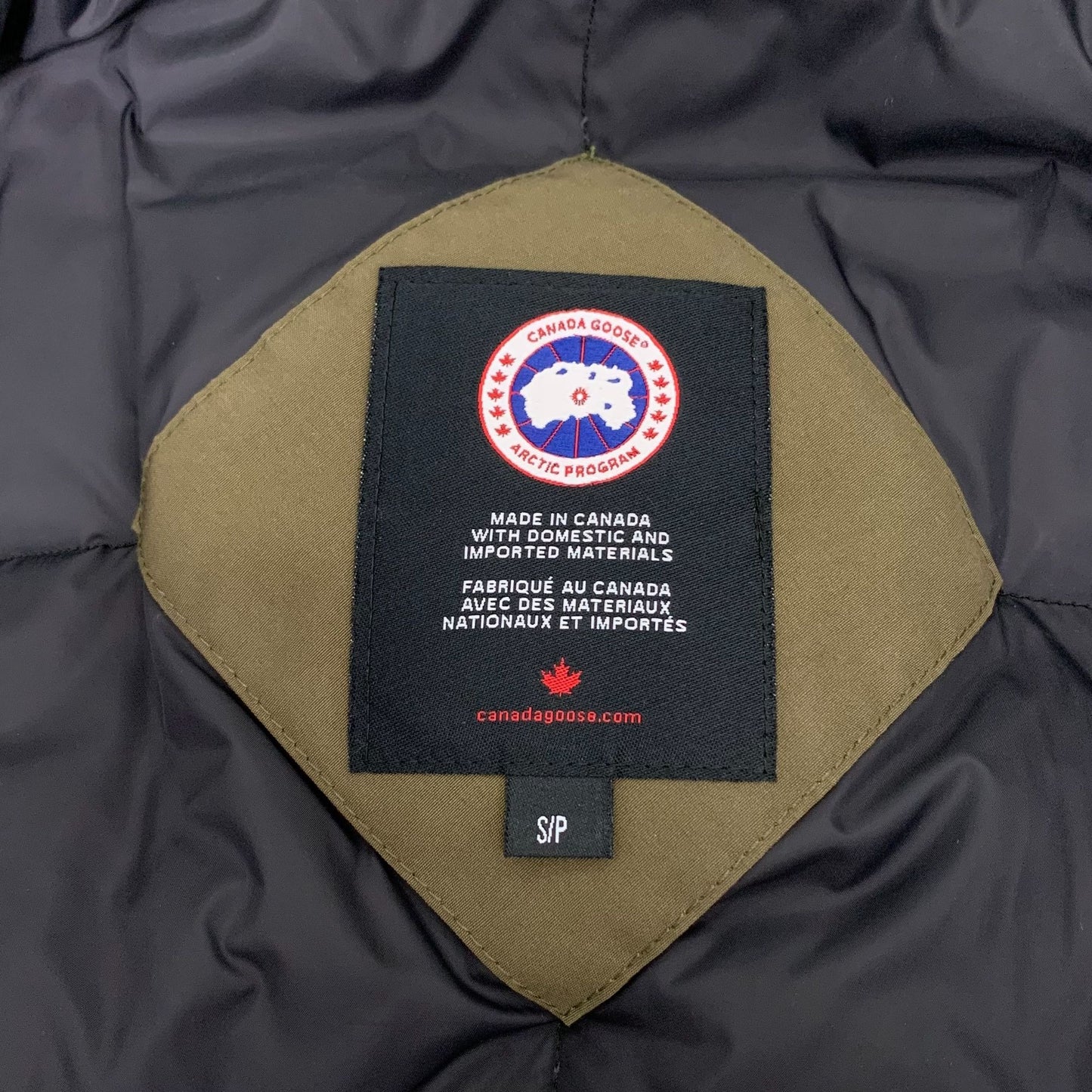 Canada Goose Expedition Green Zippered Fur Collar Down Jacket (Size S)