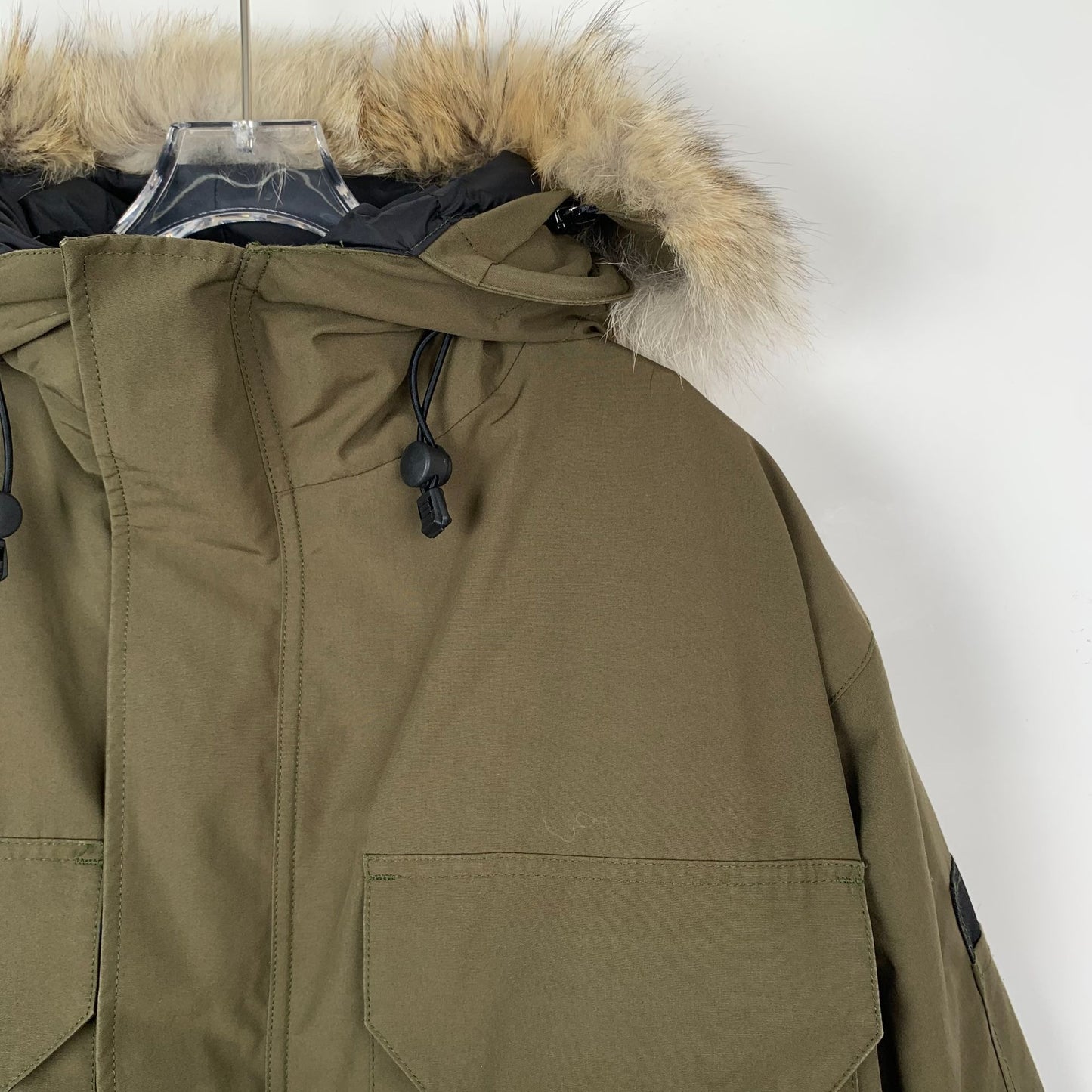 Canada Goose Expedition Green Zippered Fur Collar Down Jacket (Size S)