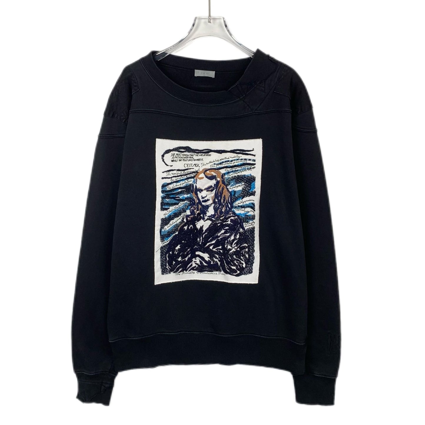 Dior Black Graphic Print Cotton Crewneck Sweatshirt (Size M)