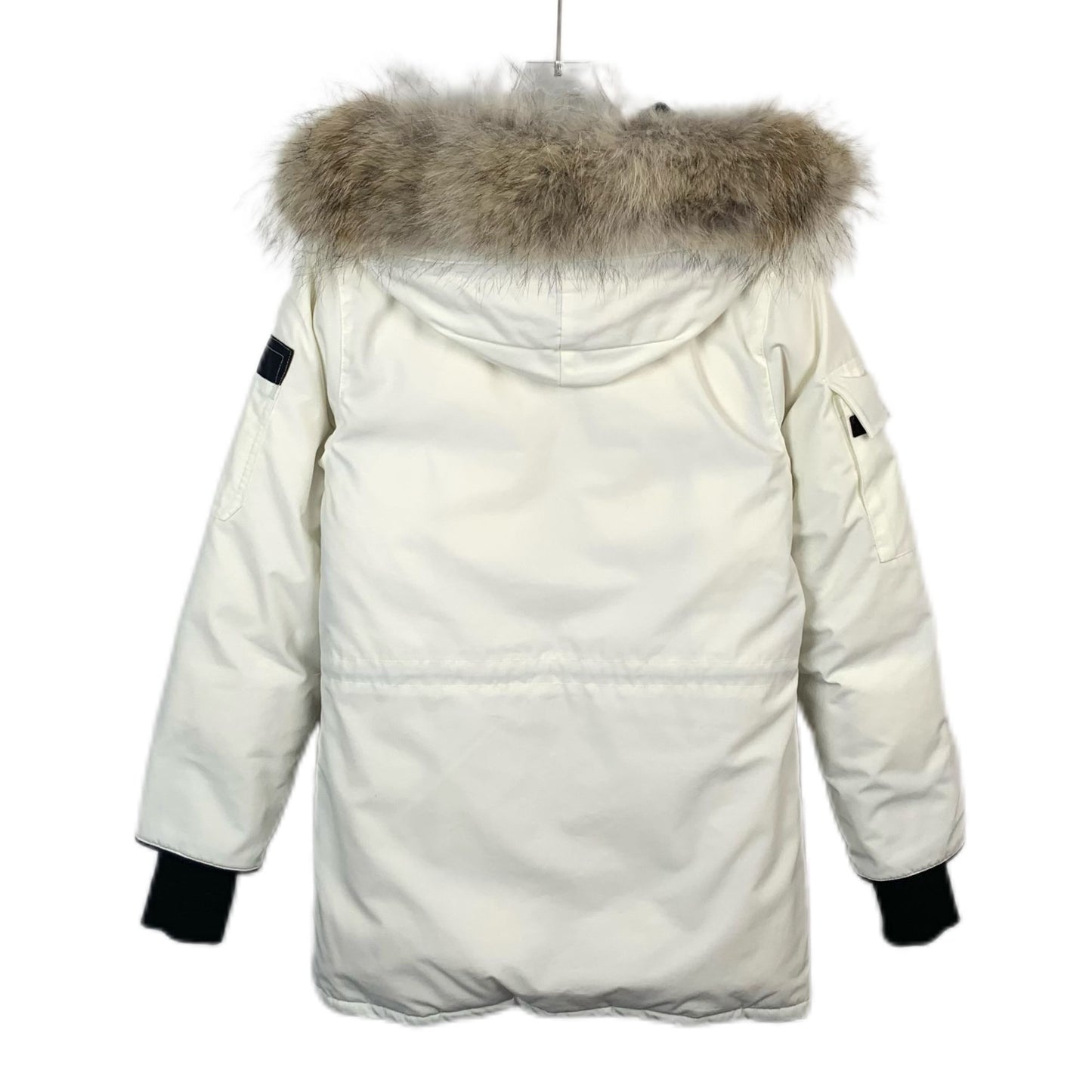 Canada Goose Expedition White Logo-Embellished Hooded Down Jacket (Size S)