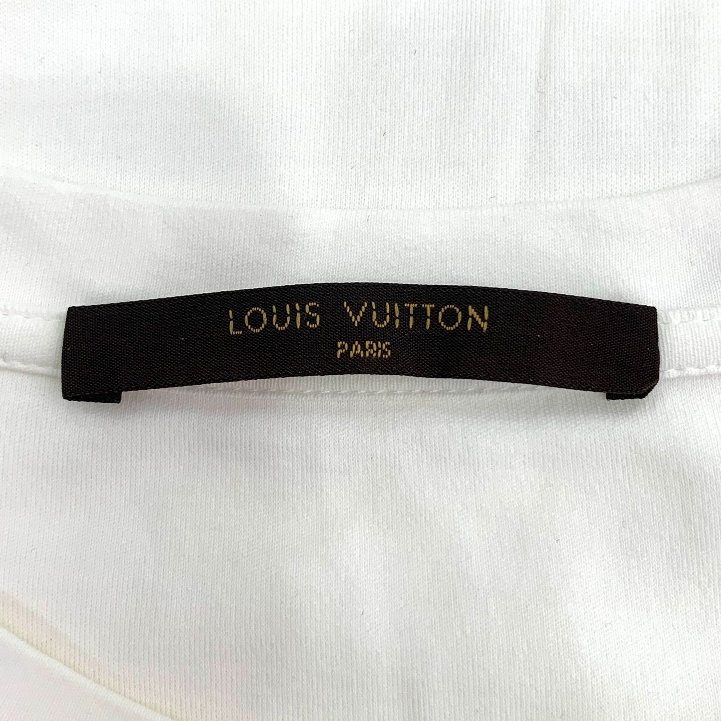 Louis Vuitton White Logo Print Cotton Crew Neck T-Shirt (Size S)